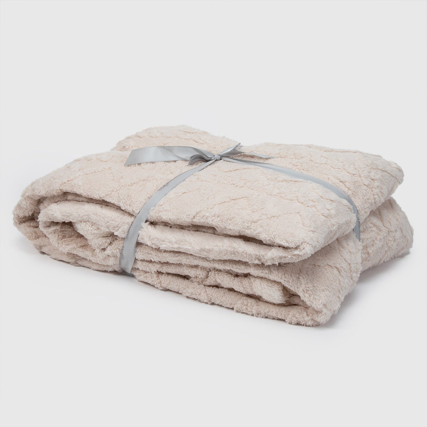 Manta Sherpa Jacquard Crema 1,5 Plaza