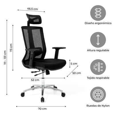 Silla de Escritorio Ergonómica Sendai Plus