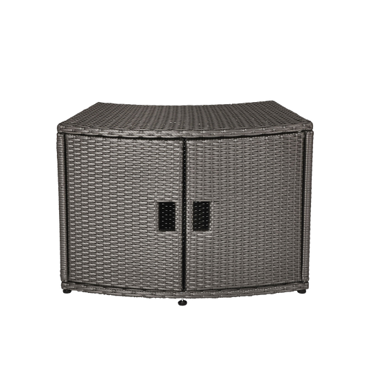 Mueble Rattan Cabinet Para Hot Tub Redondo