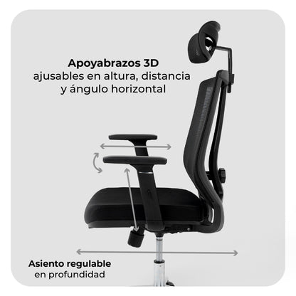 Silla de Escritorio Ergonómica Sendai Plus