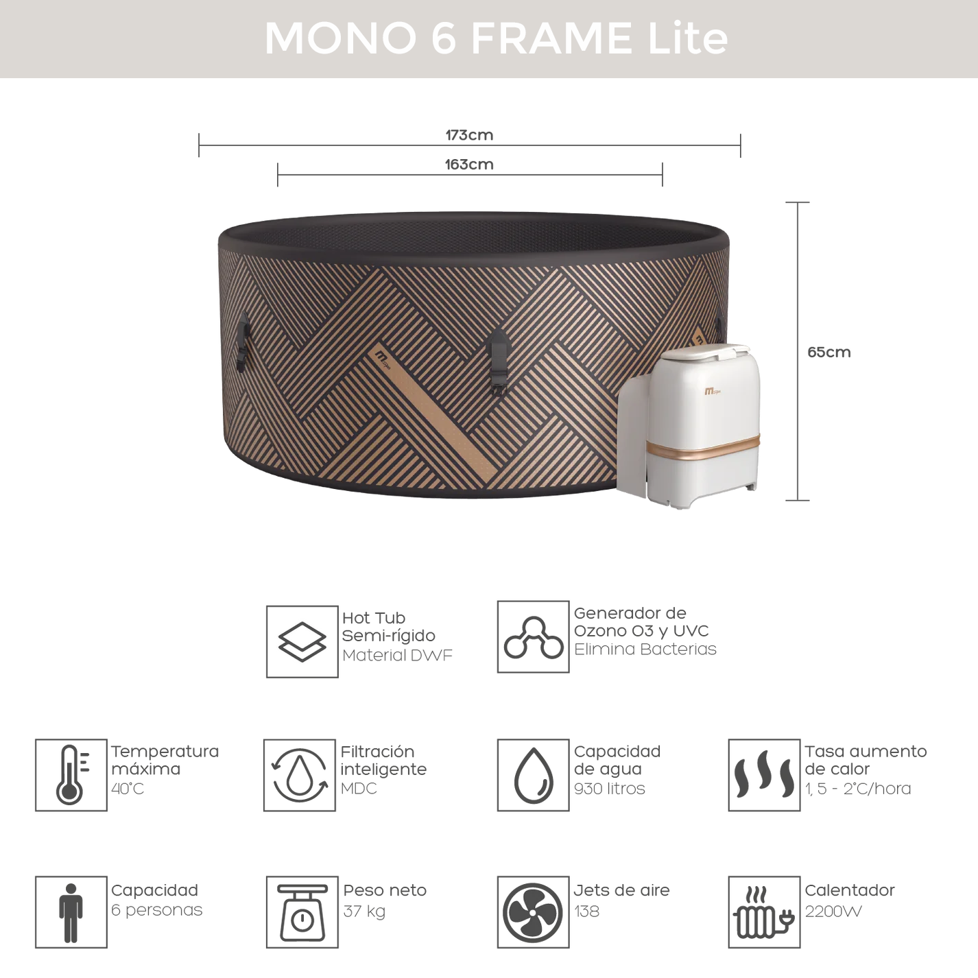 Hot Tub Mono Lite 6 Frame